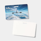 Badge Au-delà de l'horizon : Concorde vu de derrière Nom (Avant & arrière)