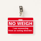 Badge Aucun pesez - l'insigne de récupération (Devant avec clip)