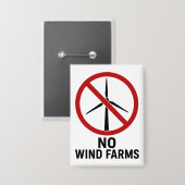 Badge Aucune ferme éolienne - Aucune éolienne (Recto/Verso)