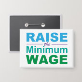 Badge Augmenter le salaire minimum (Recto/Verso)