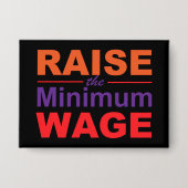 Badge Augmenter le salaire minimum (Recto)