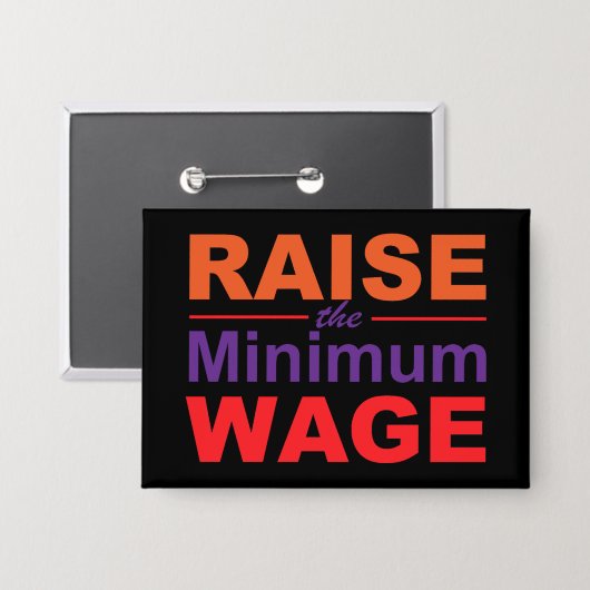 Badge Augmenter le salaire minimum (Recto/Verso)