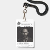 Badge Auteur invité Logo de l'événement Code QR Code pho (Avant avec lanière)