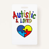Badge Autism Alert Nonverbal Autistic Contact  (Dos)