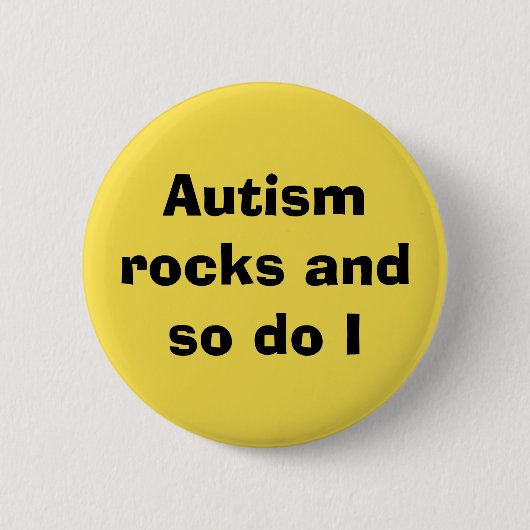 Badge Autism Awareness Autism Rocks Ronde Button 5,7 Cm (Voorkant)