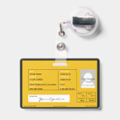 Badge Autobus scolaire (Dos avec clip rétractable)