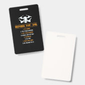 Badge Avant de demander au pilote de drone (Avant & arrière)