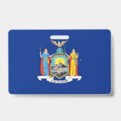Badge avec le drapeau de l'État de New York, États (Arrière)