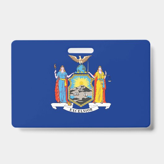 Badge avec le drapeau de l'État de New York, États (Avant)