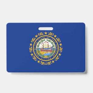 Badge avec le drapeau de l'État du New Hampshire,