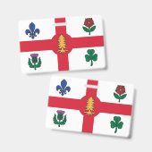 Badge avec le drapeau de Montréal (Avant & arrière)