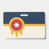 Badge avec le drapeau de Tulsa, Oklahoma (Arrière)