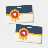 Badge avec le drapeau de Tulsa, Oklahoma (Avant & arrière)