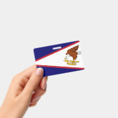 Badge avec le drapeau des Samoa américaines, États (Manuel / portable)