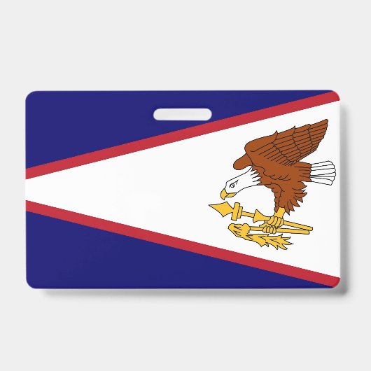 Badge avec le drapeau des Samoa américaines, États (Avant)
