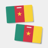 Badge avec le drapeau du Cameroun (Avant & arrière)