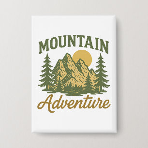 Badge Aventure de montagne vintage randonnée plein air
