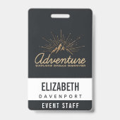 Badge Aventure Explorez Dream Découvrez la typographie (Arrière)