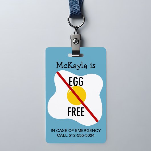 Badge Avertissement de sensibilisation à l'allergie aux