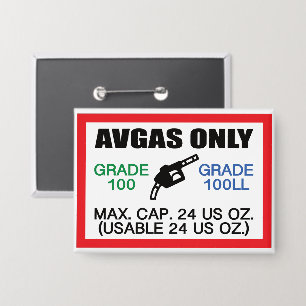 Badge AVGAS / carburant 100LL uniquement