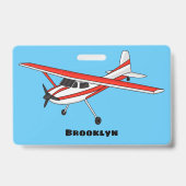 Badge Avion à train tricycle dessin animé  (Arrière)