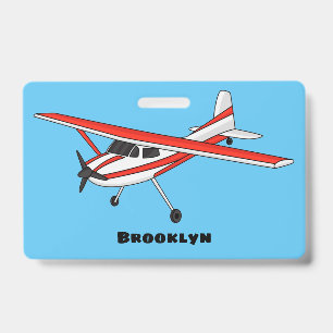 Badge Avion à train tricycle dessin animé