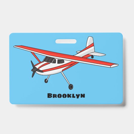 Badge Avion à train tricycle dessin animé  (Avant)