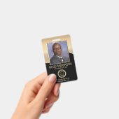 Badge Avocat à la robe noire et or (Manuel / portable)