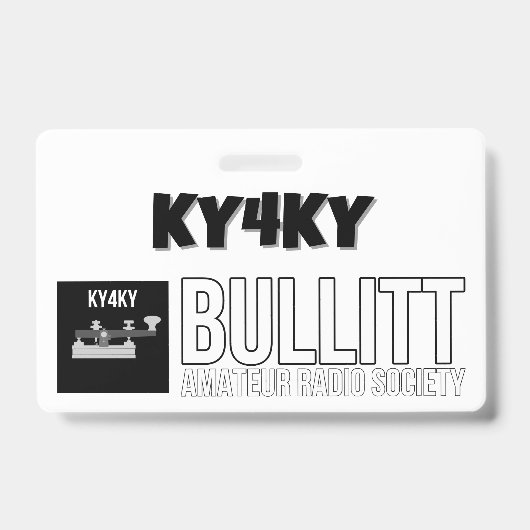 Badge B.A.R.S KY4KY Club Insigne membre (Front)