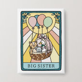 Badge Baby shower Tarot Grande Soeur (Recto)