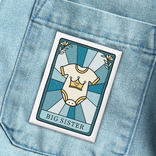 Badge Baby shower Tarot Grande Soeur