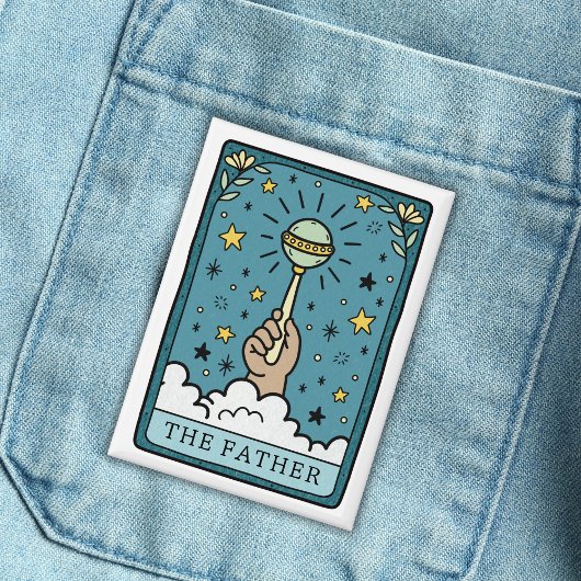 Badge Baby shower Tarot Le Père