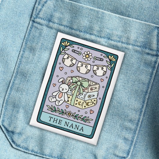 Badge Baby shower Tarot Nana Grand-mère