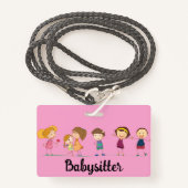 Badge Babysitter (Devant avec lanière)