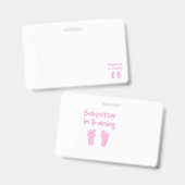 Badge Babysitter En Formation (Recto et verso)