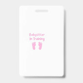 Badge Babysitter En Formation (Arrière)