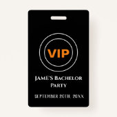Badge Bachelor Carte d'accès Bachelorette VIP (Devant)