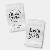 Badge Bachelorette moderne de la tribu des Brides blanch (Avant & arrière)