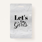 Badge Bachelorette moderne de la tribu des Brides blanch (Dos)