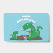 Badge Baguettes mignonnes grillant des marshmallows dess (Arrière)