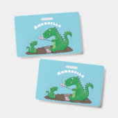 Badge Baguettes mignonnes grillant des marshmallows dess (Avant & arrière)
