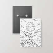 Badge Baleine Moon Dive | Ocean Night Sky Tee | Mer cosm (Recto/Verso)