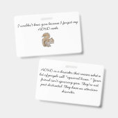 Badge Balise ADHD "Cerveau d'écureuil" (Recto et verso)