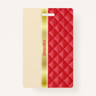 Badge Balise de bagages en ruban or / Insigne