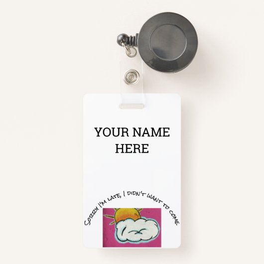 Badge Balise de nom amusant (Front with Retractable)