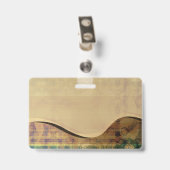 Badge Balise de nom Golden Rolling Hills (Dos avec clip)