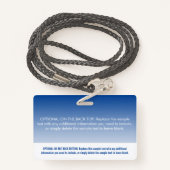 Badge Balise de nom moderne Blue Ombre Professional (Derrière avec lanière)