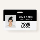 Badge Balise de nom photo de l'employé de l'entreprise e (Devant)