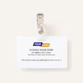 Badge Balise de nom pour enfants avec dessin animal mign (Dos avec clip)