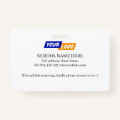 Badge Balise de nom pour enfants avec dessin animal mign (Dos)